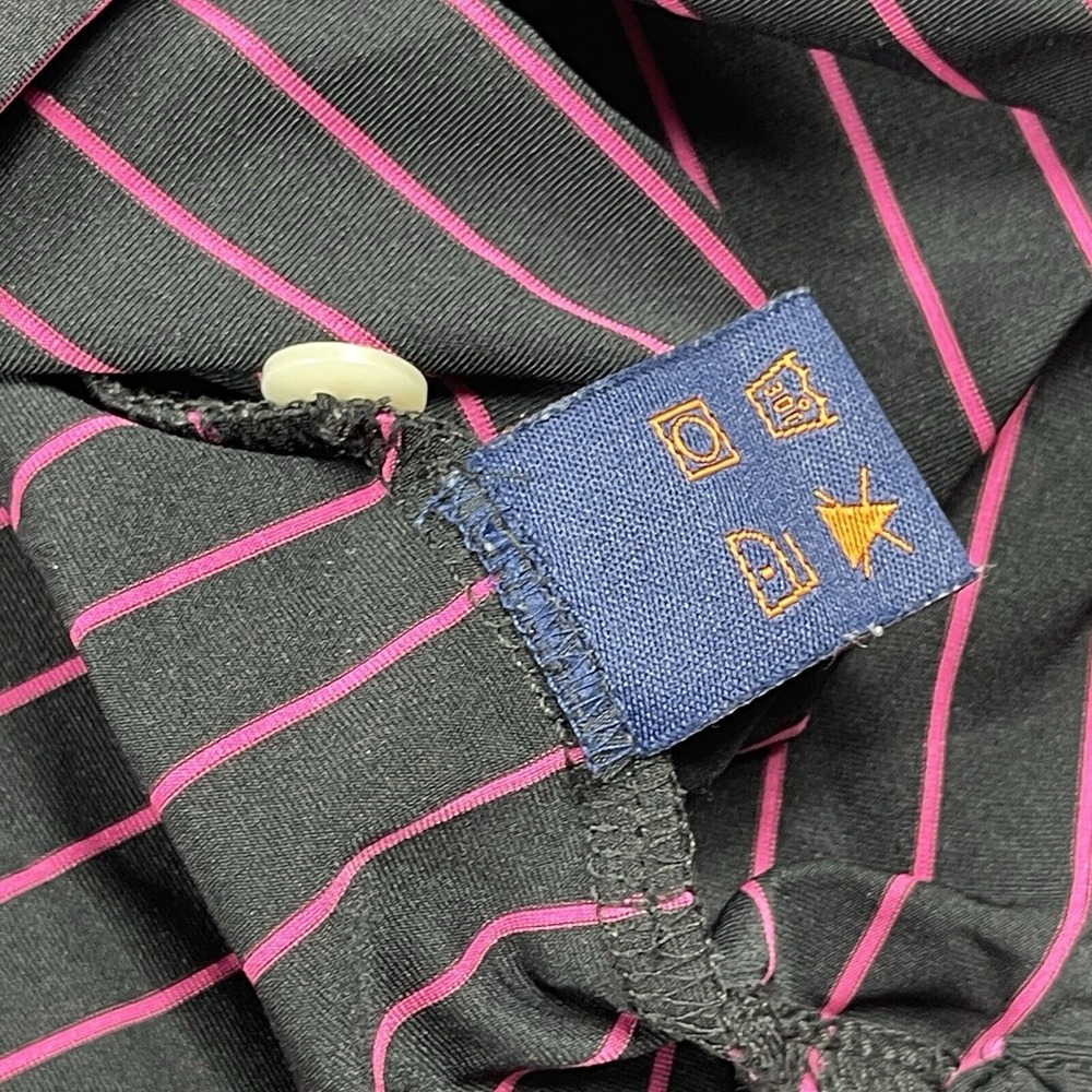 Donald Ross Polo Shirt Mens‎ Medium Black Pink Indian Valley Country Club Golfer - Picture 10 of 12